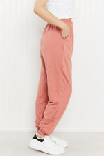 Love Street Drawstring Waist Joggers in Ash Rose