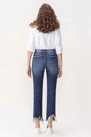 Jackie Full Size High Rise Crop Straight Leg Jeans`