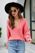 Kristen V-Neck Center Seam Sweater