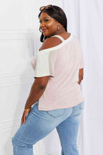 Full Size Something Simple Cold Shoulder Tee