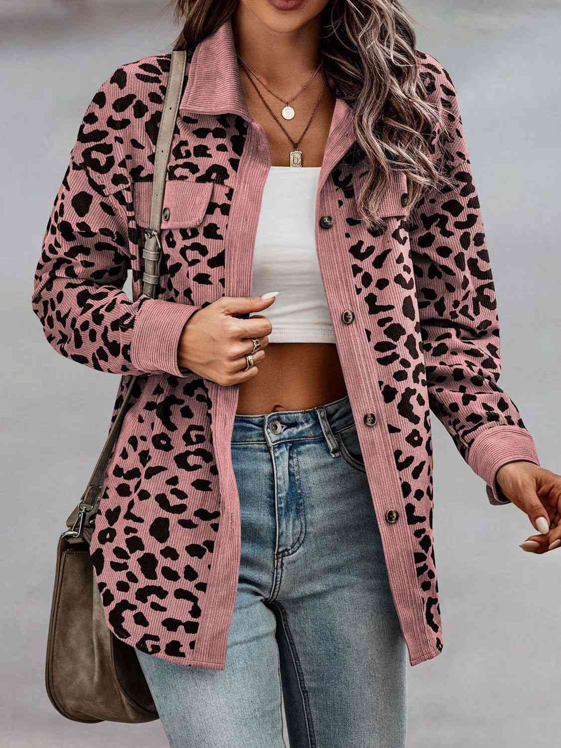 Lauren Leopard Buttoned Jacket