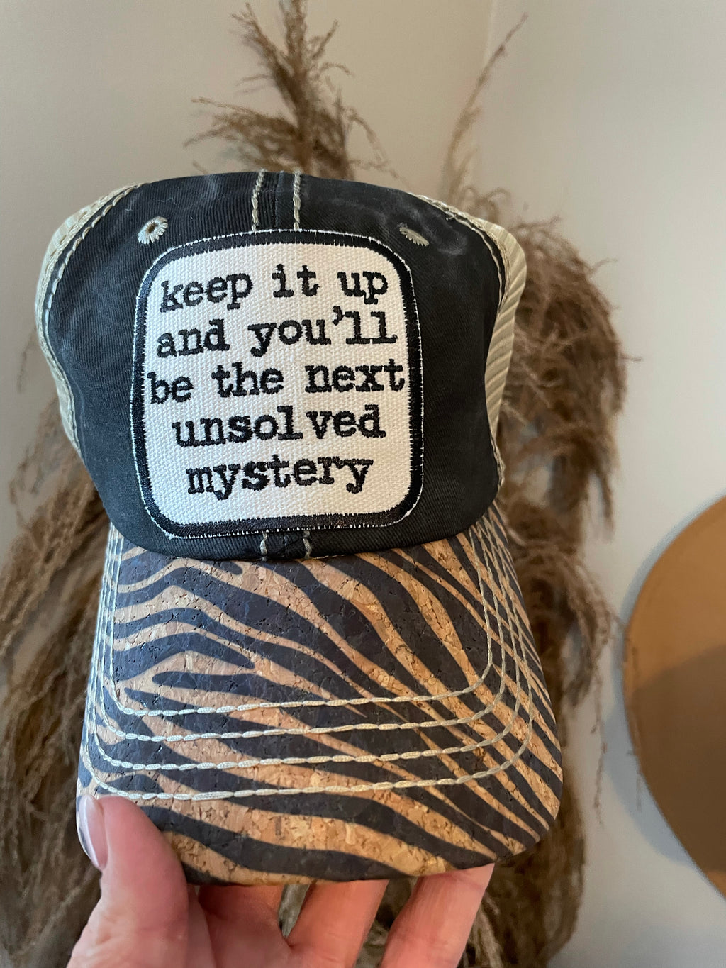 Unsolved Mystery - Cork Zebra Trucker Hat