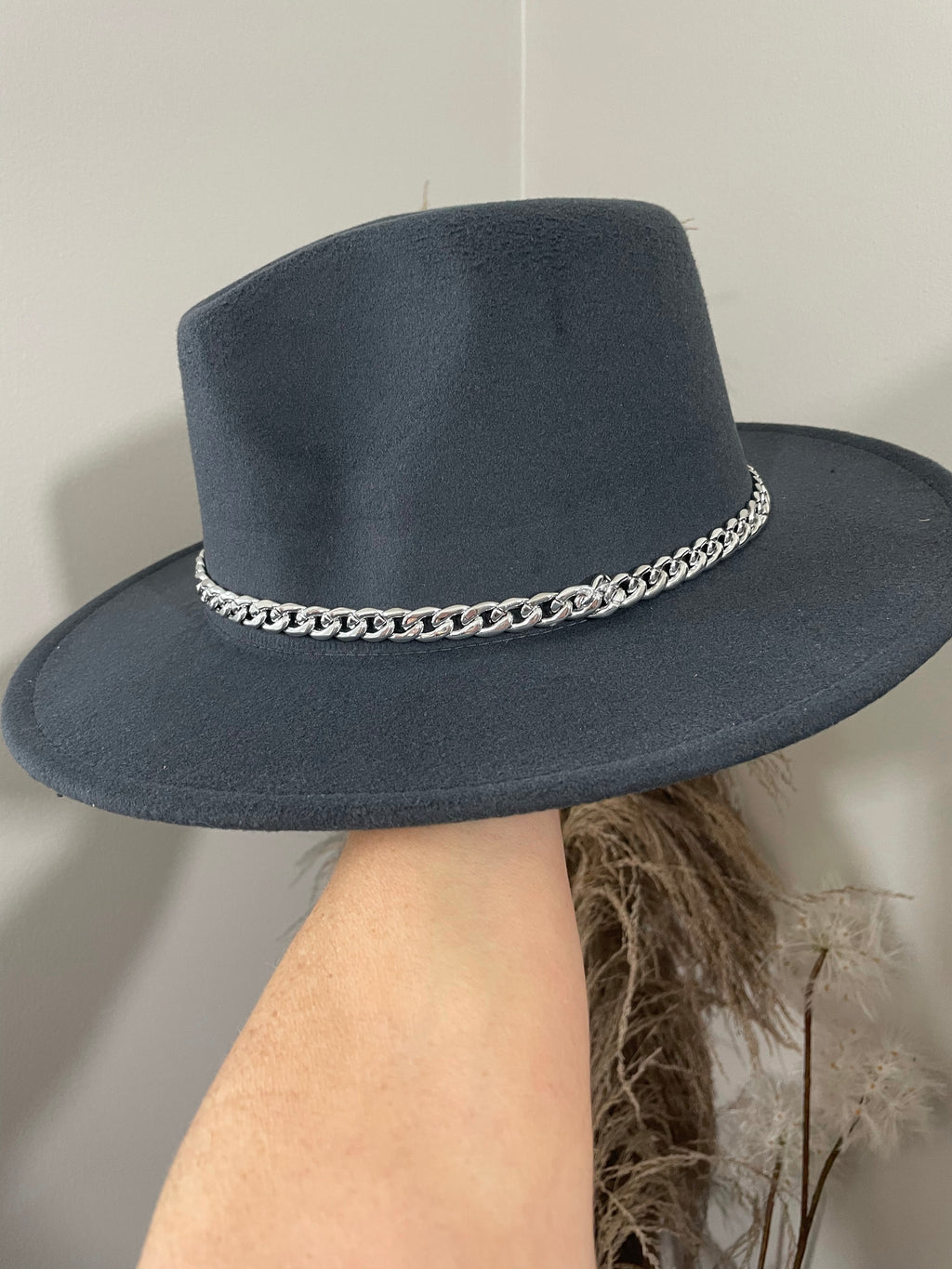 "Sedona" Charcoal  Chain Hat