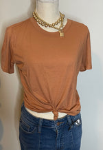 Make a Move Crop Tee- Almond