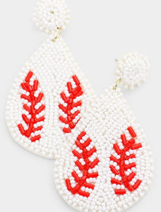 Take me Out to the Ballpark Bead Earrings