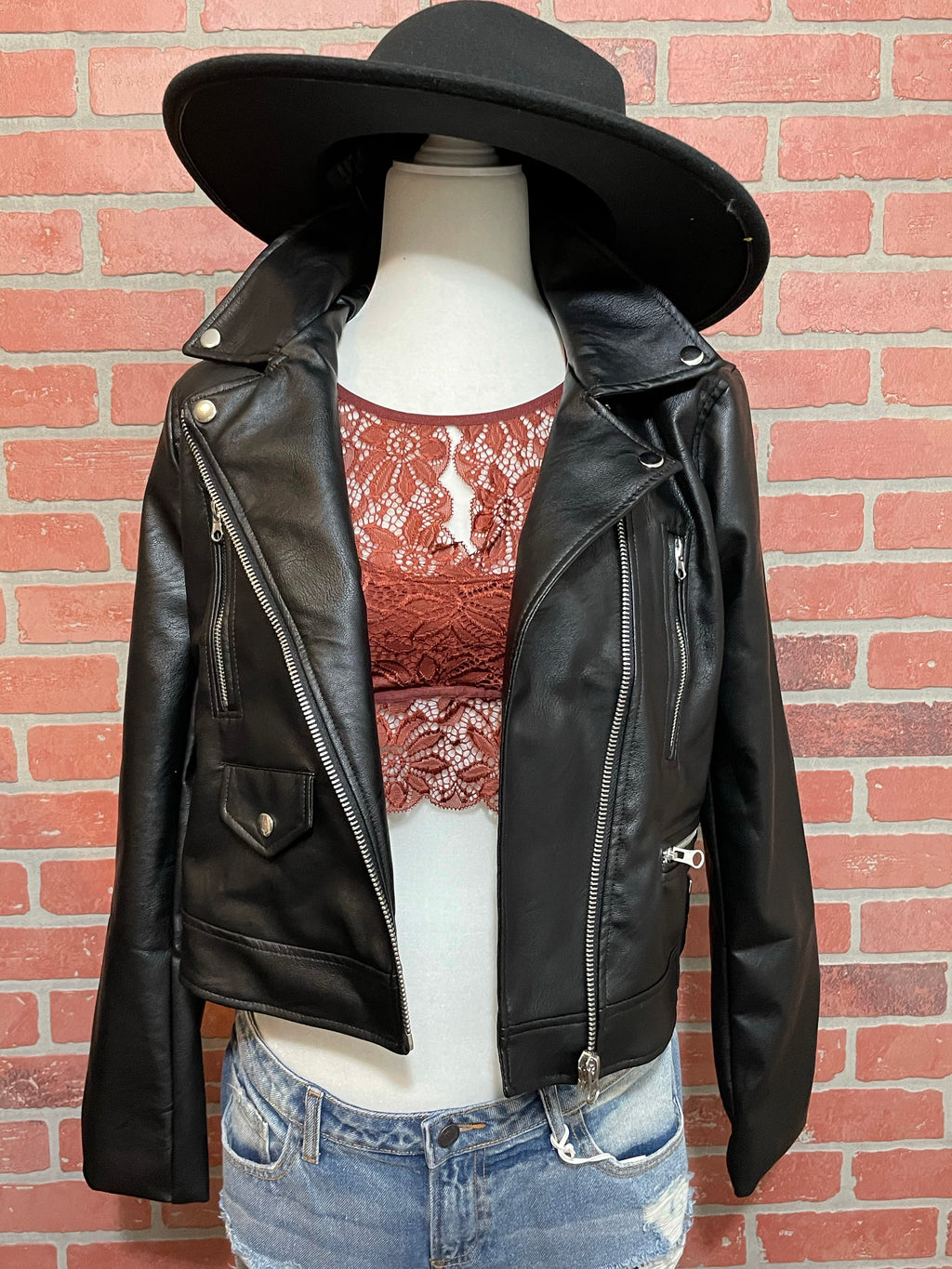 "Take Me Out Tonight" Faux Leather Jacket