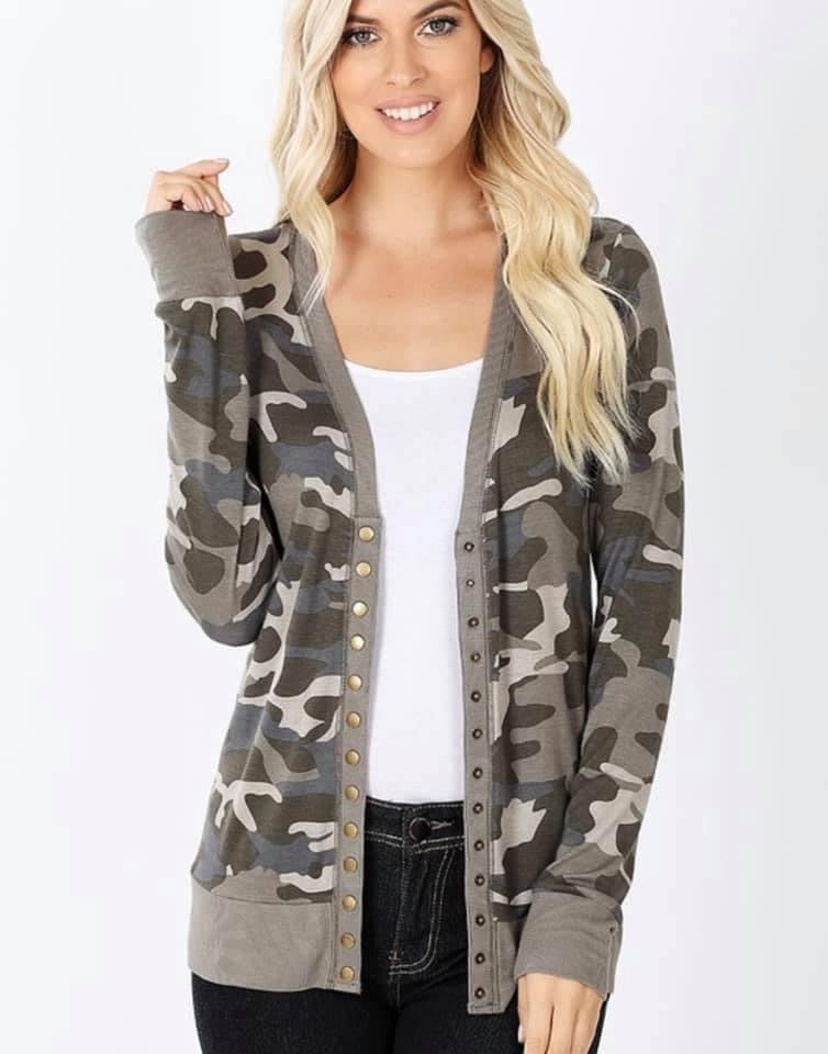 Dusty Camo Cardigan