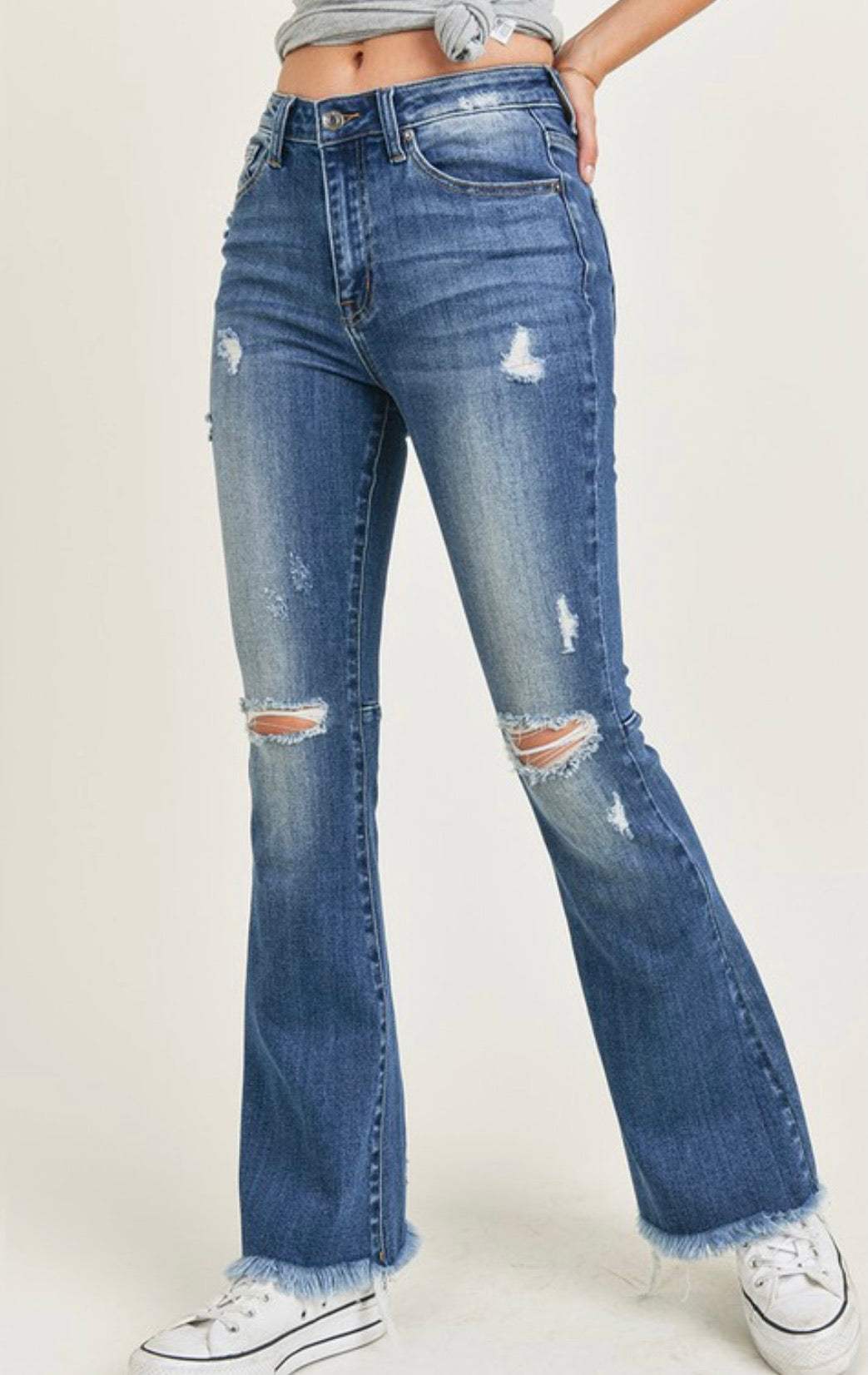 Whitley Distressed Flares