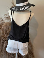 Sleeveless Black Strappy Tank