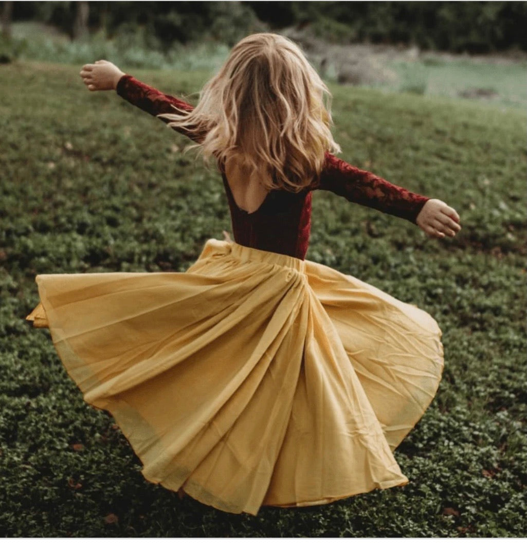 “Aurora” Maxi Skirt - Mustard