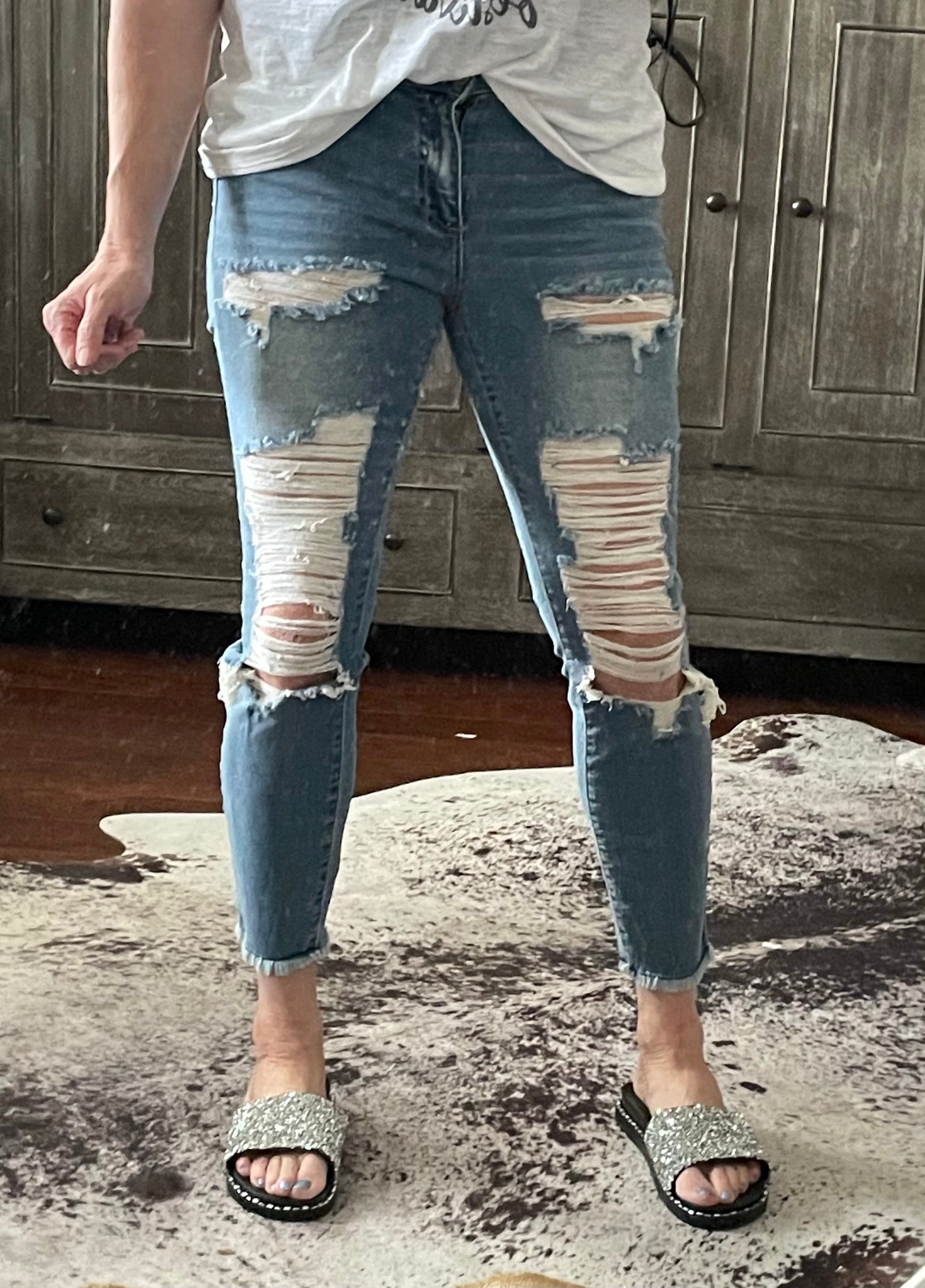 Denim in Dallas Distressed Jeans