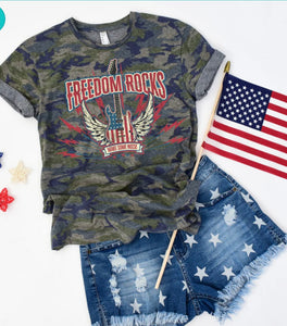 Freedom Rocks ~ Texas Hot Mess Custom Tee ~