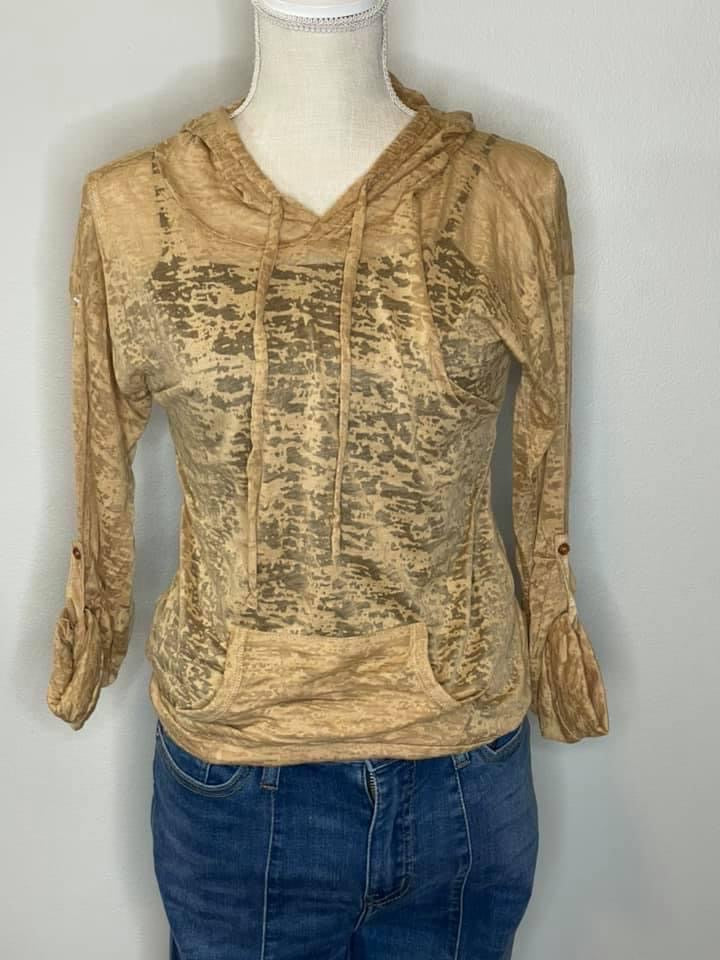 Breezy Days Burnout Top ~ Gold