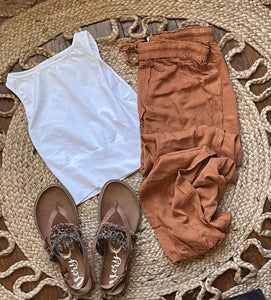 “Leona” Lounge Pants - Rust