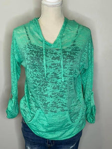 Breezy Days Burnout Top ~ Green